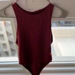 Black Zara Bodysuit (Maroon - Small)